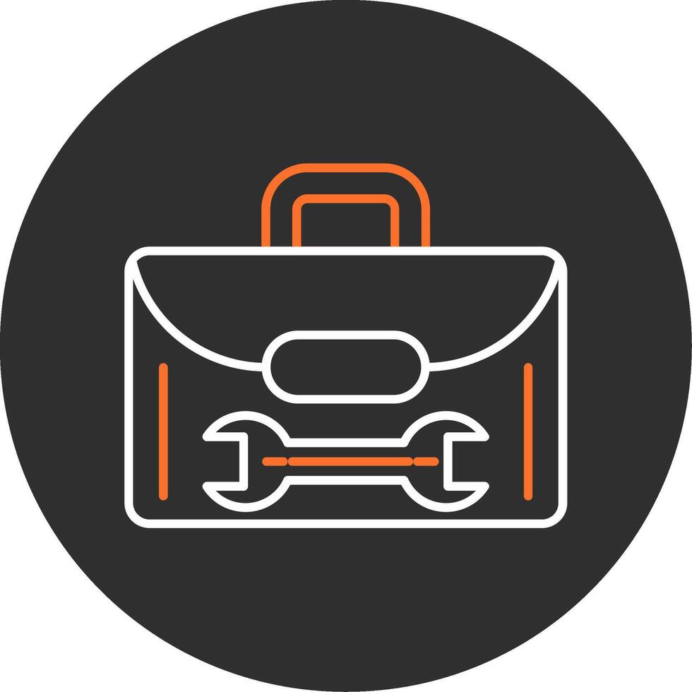 Tool Box Blue Filled Icon vector