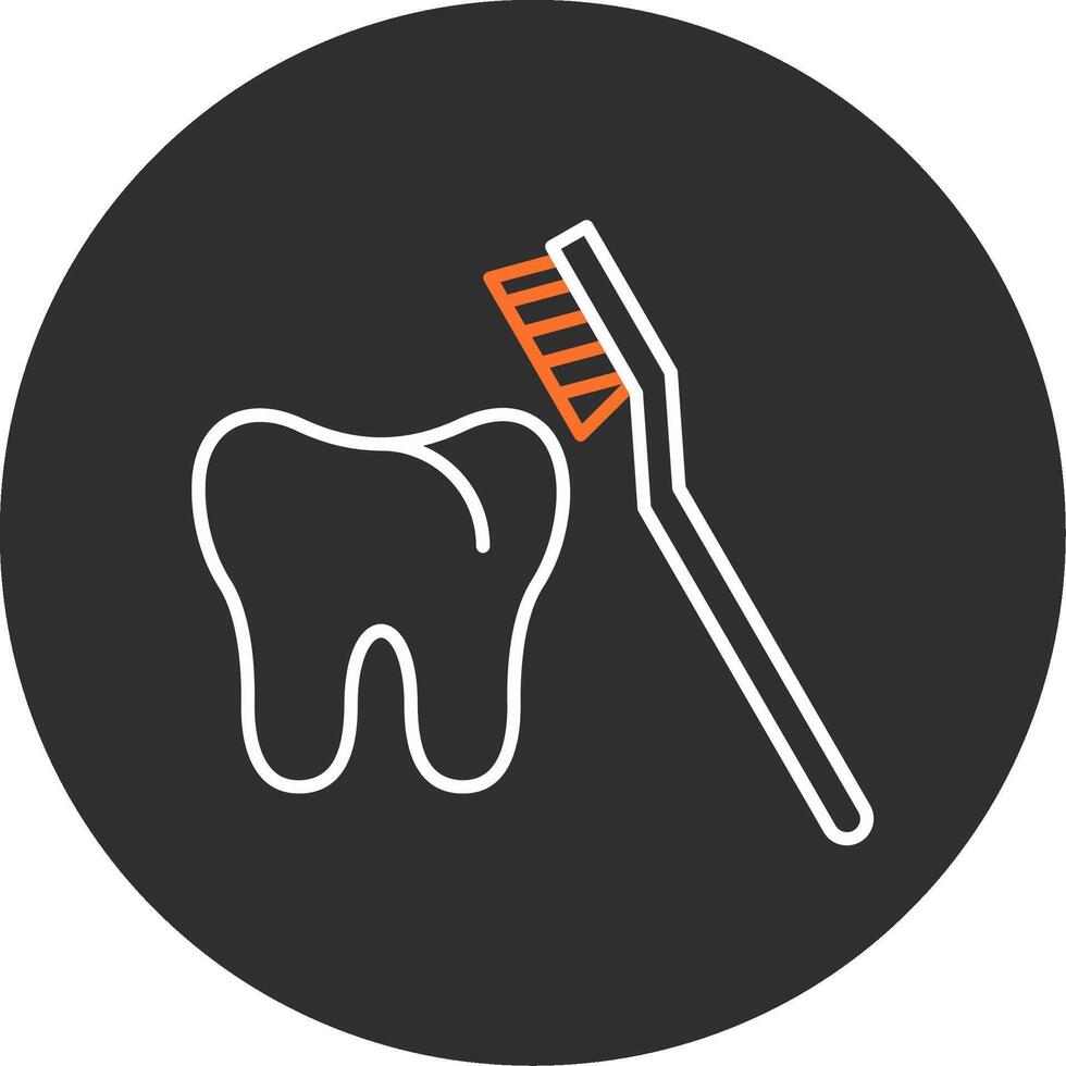 Toothbrush Blue Filled Icon vector