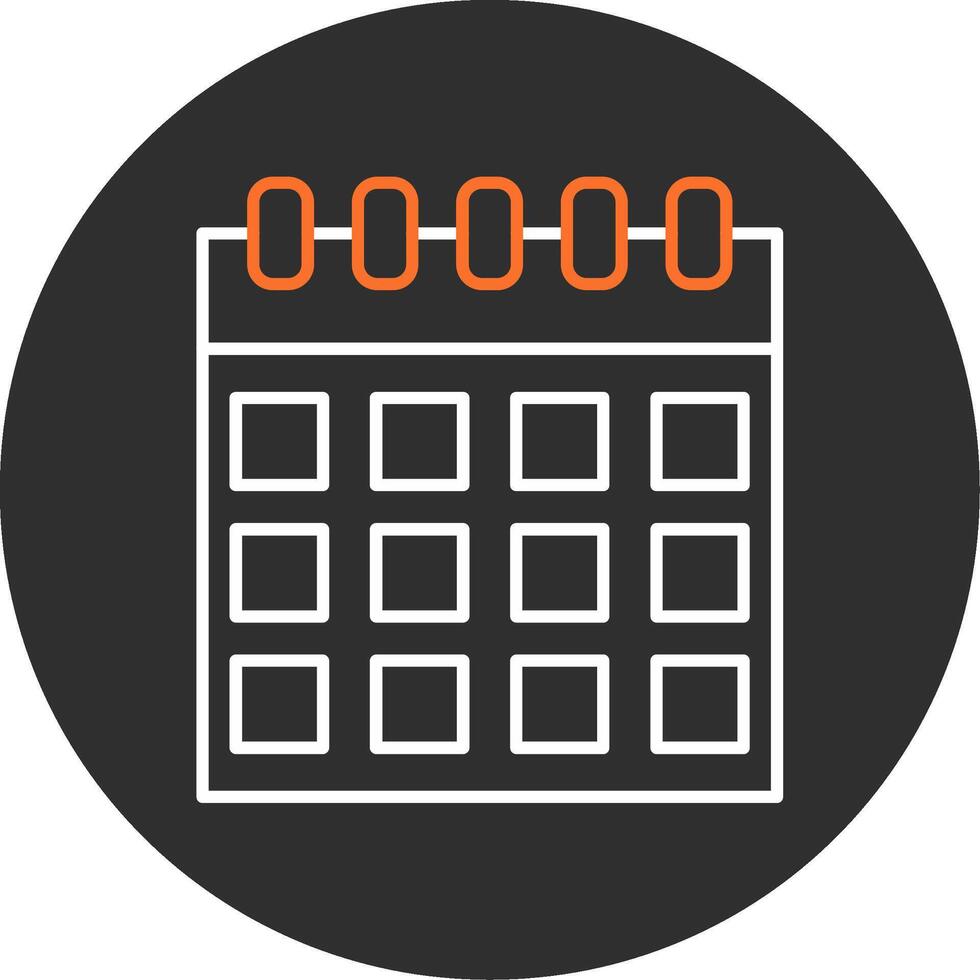 calendario azul lleno icono vector