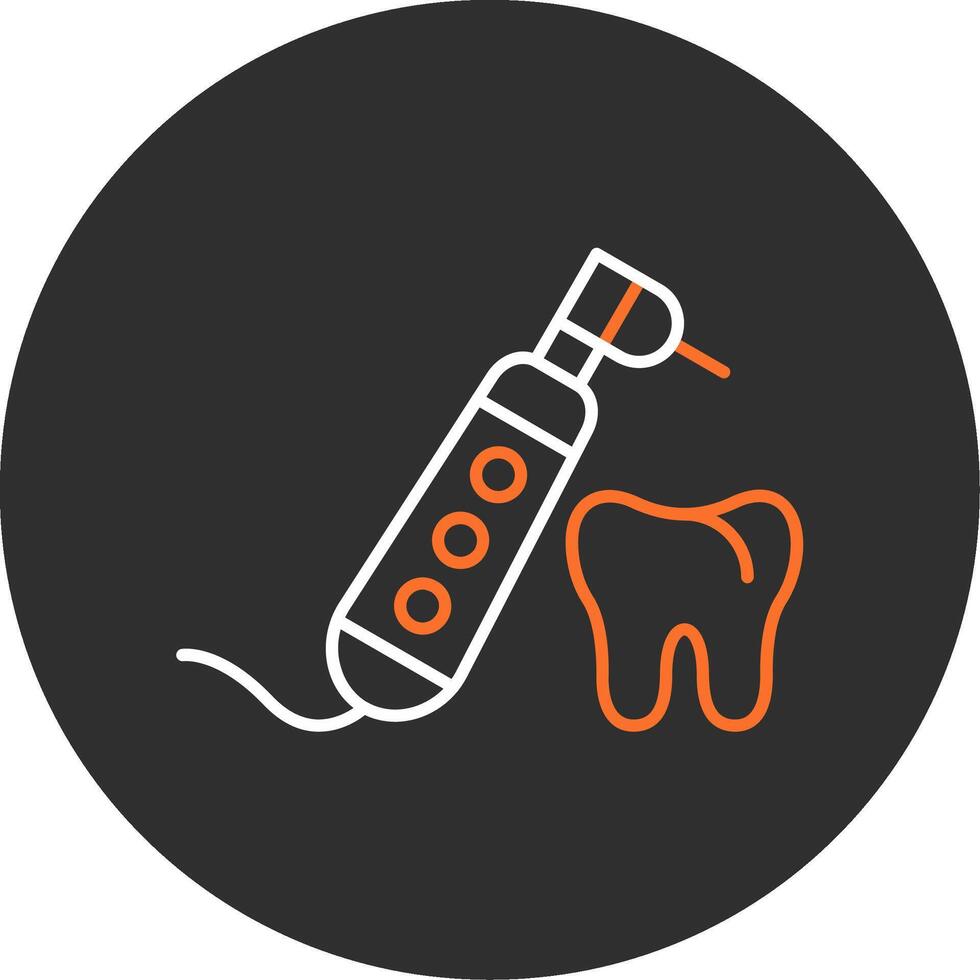 dental perforar azul lleno icono vector