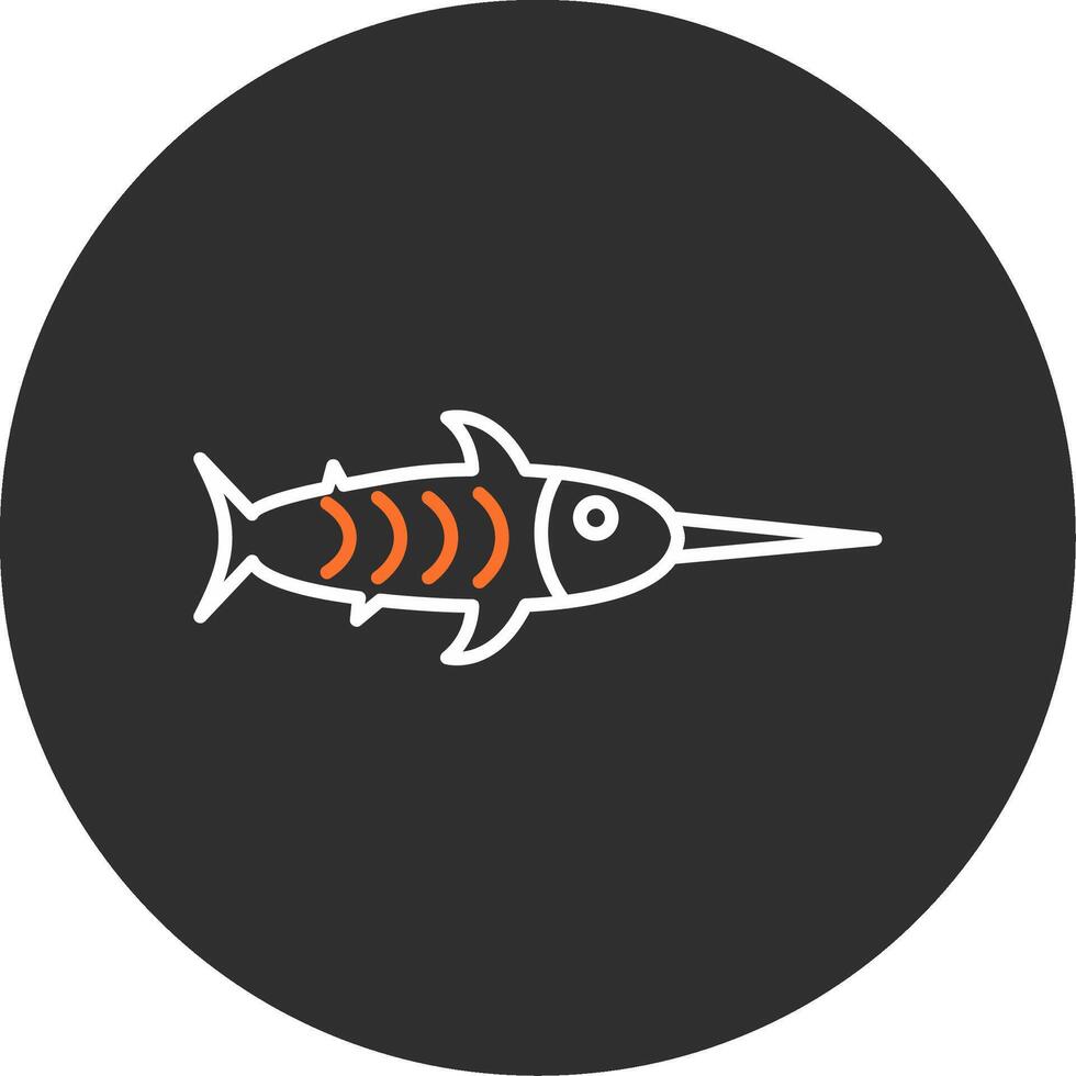 Narwhal Blue Filled Icon vector