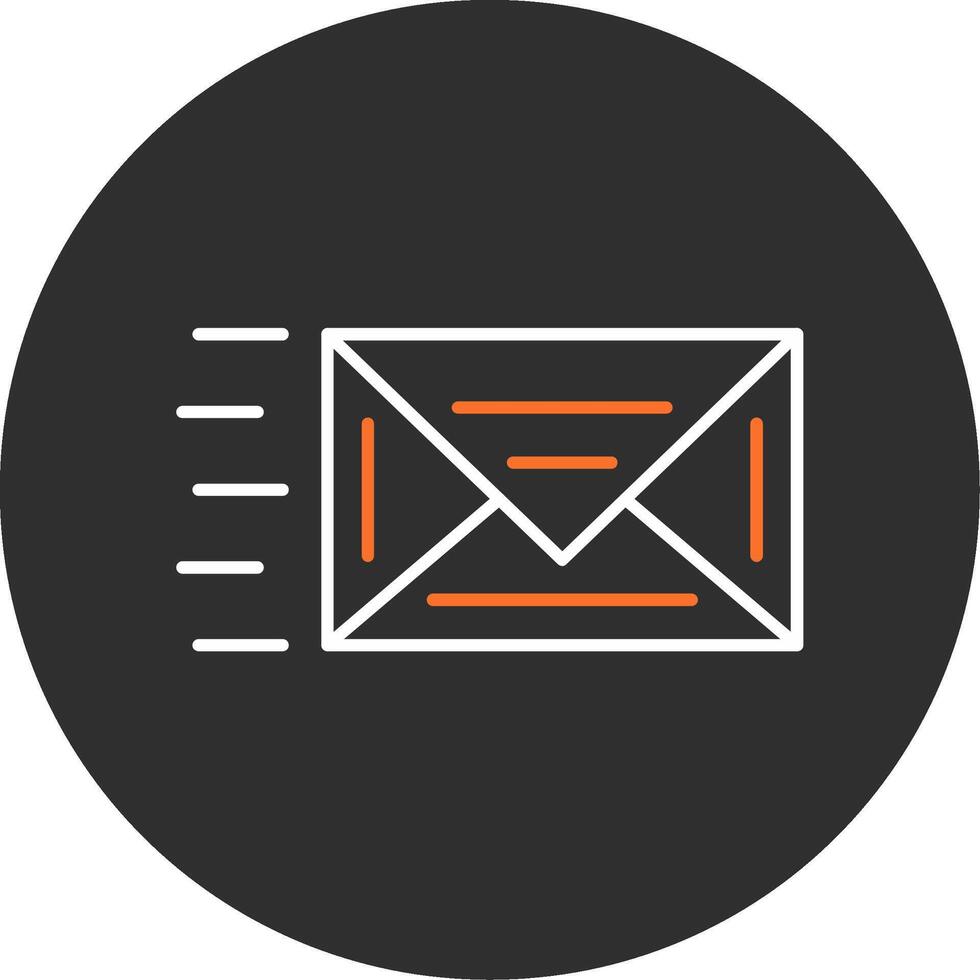 Mail Blue Filled Icon vector