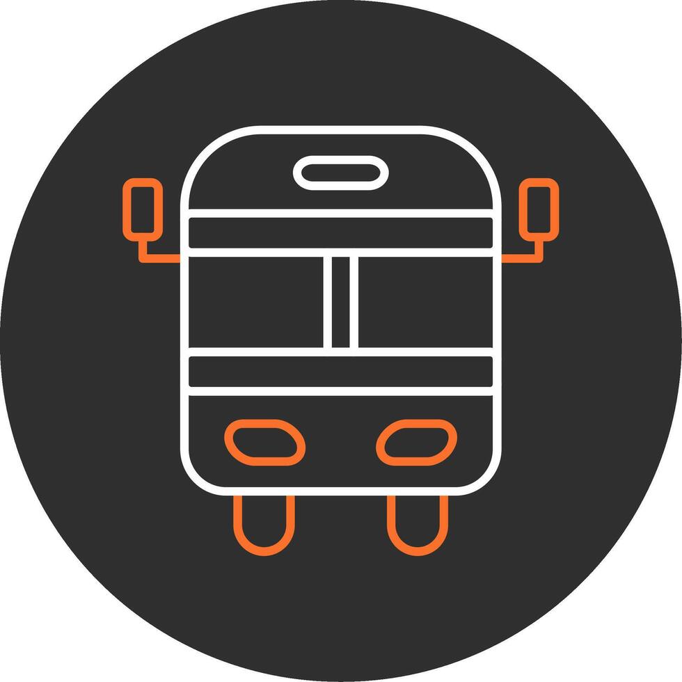 School Bus Blue Filled Icon vector