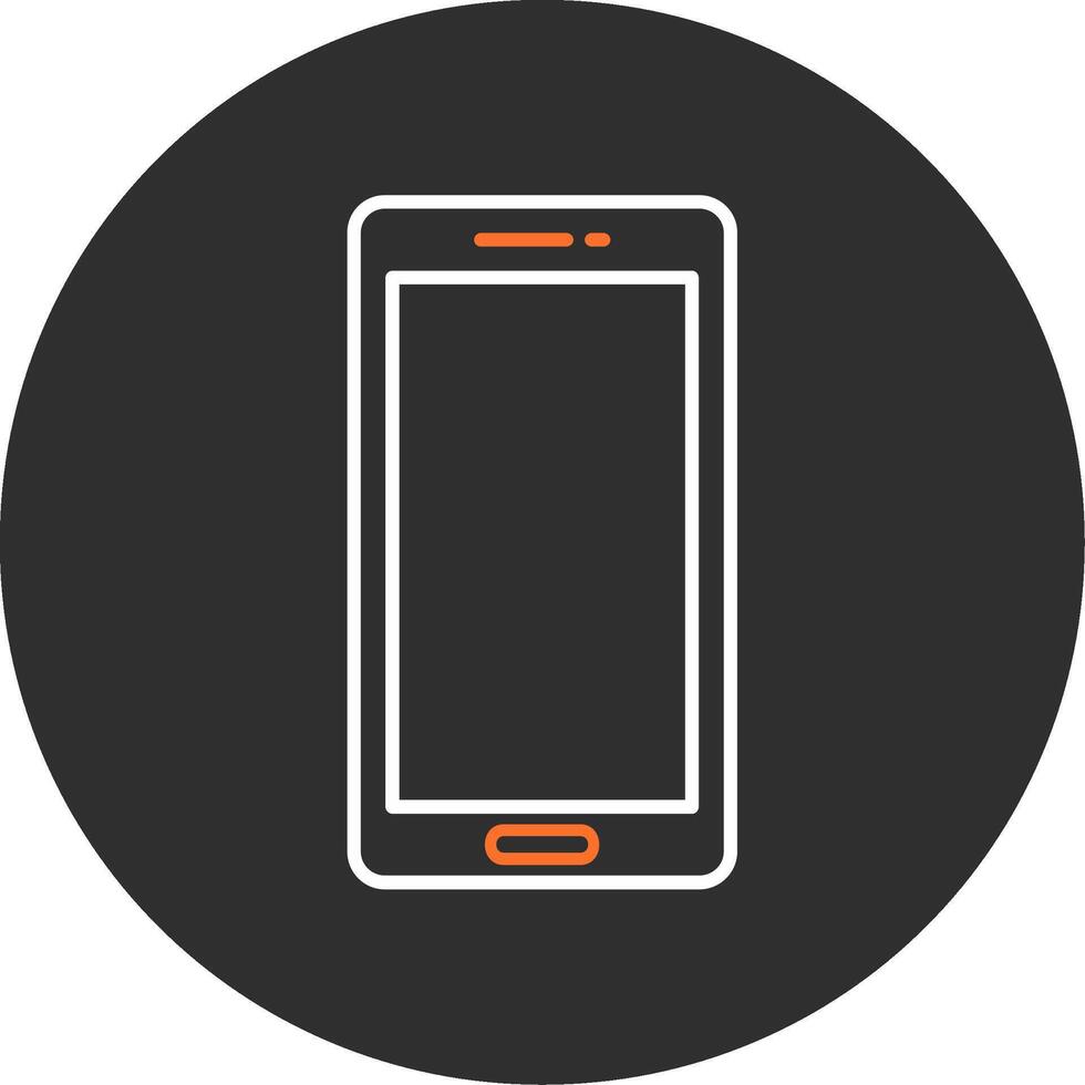 Mobile Phone Blue Filled Icon vector