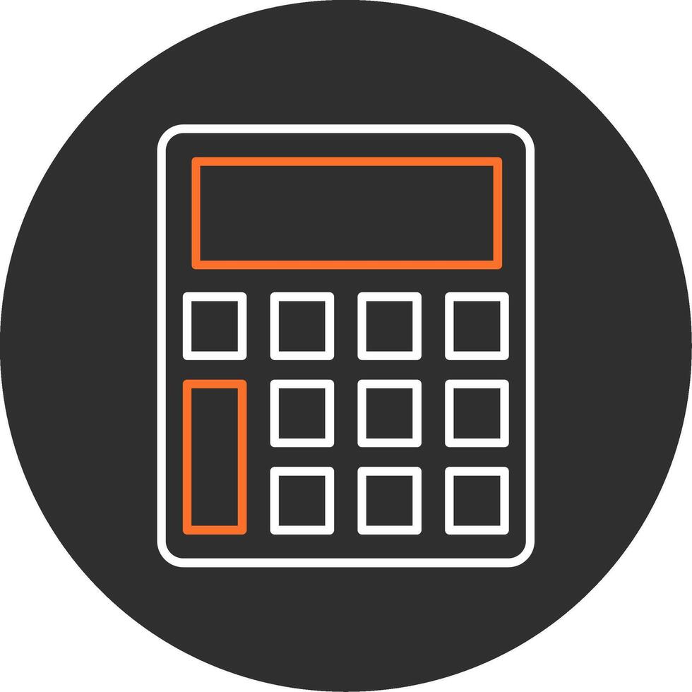 calculadora azul lleno icono vector