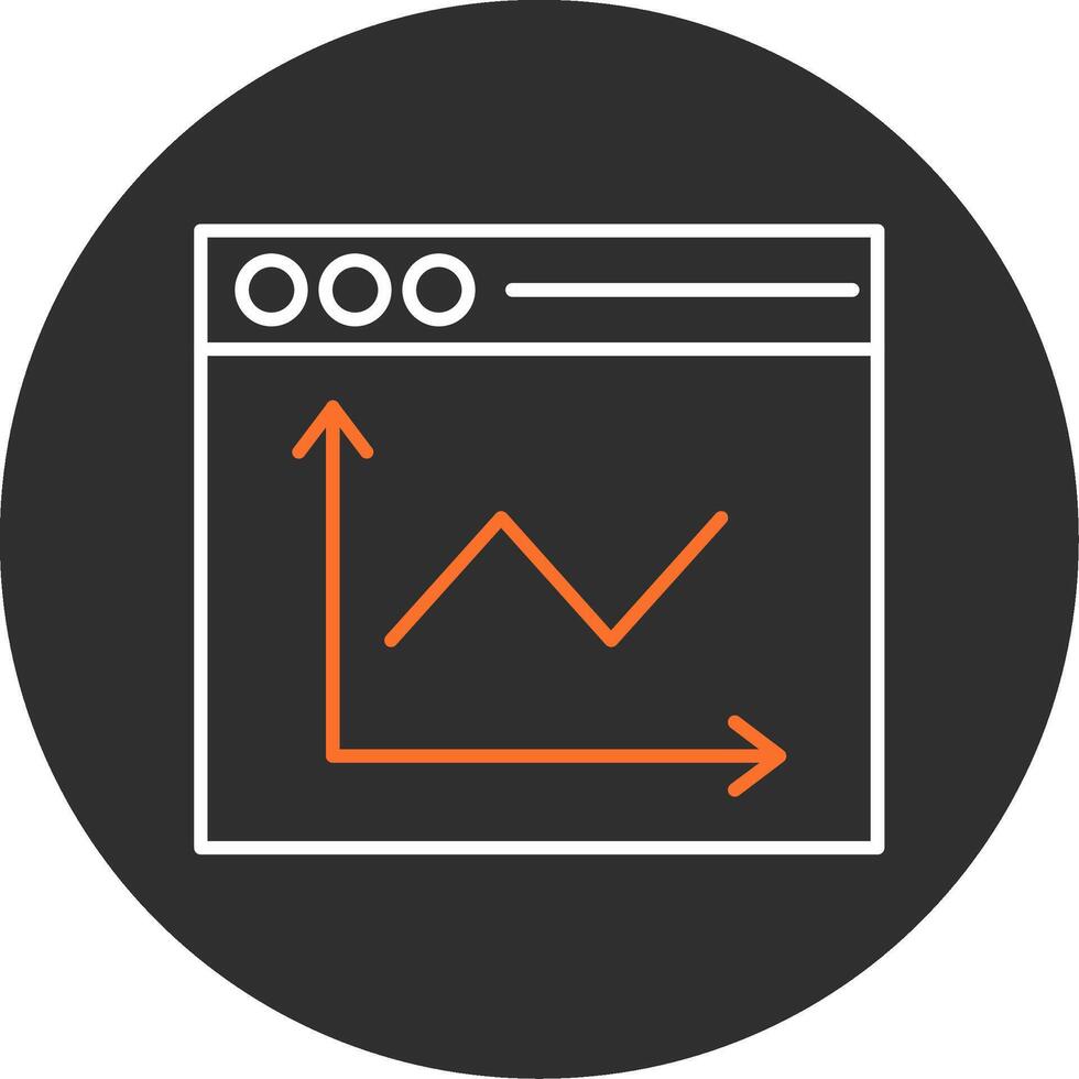 Line Chart  Blue Filled Icon vector