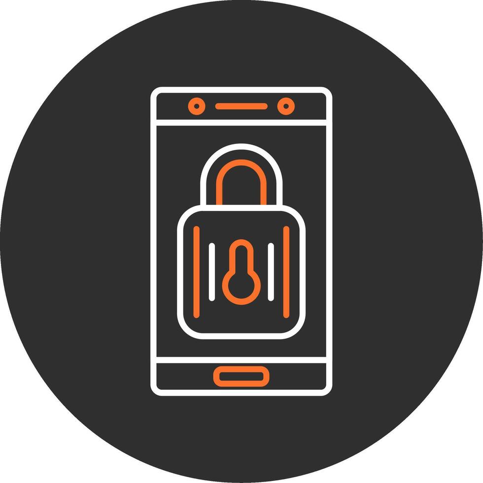 Lock Blue Filled Icon vector