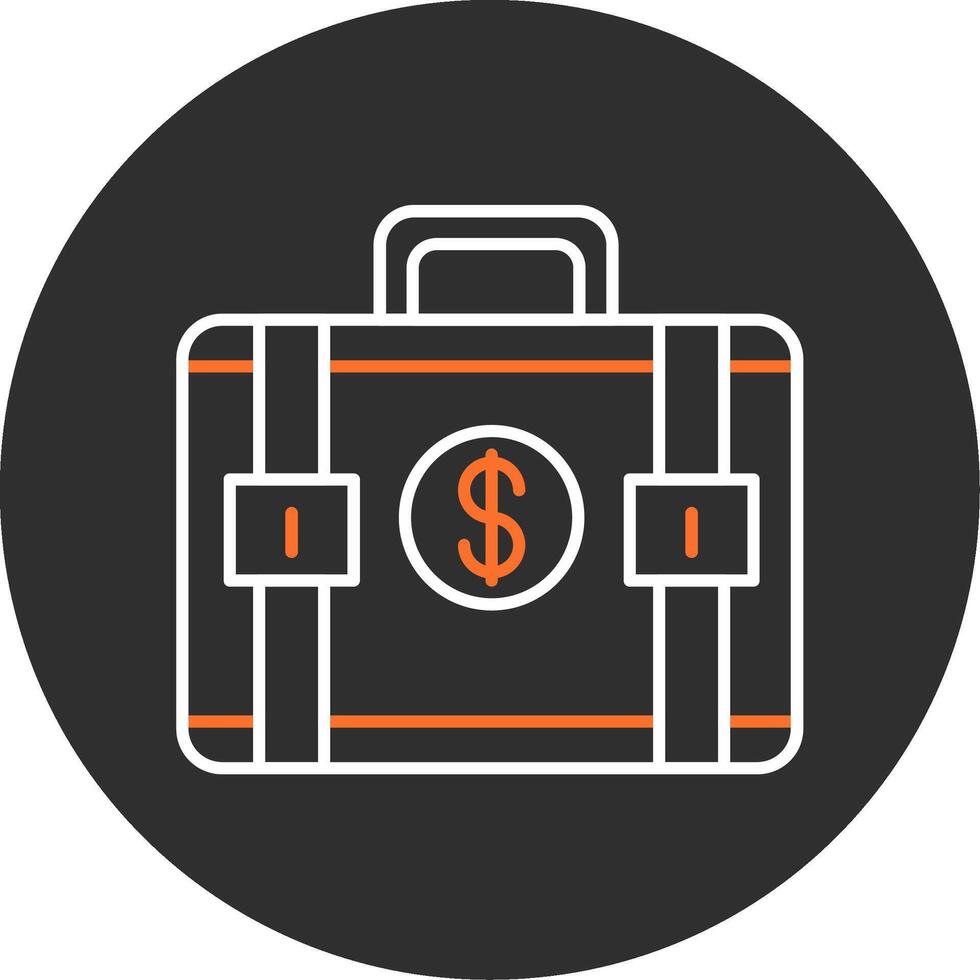 Suitcase Blue Filled Icon vector