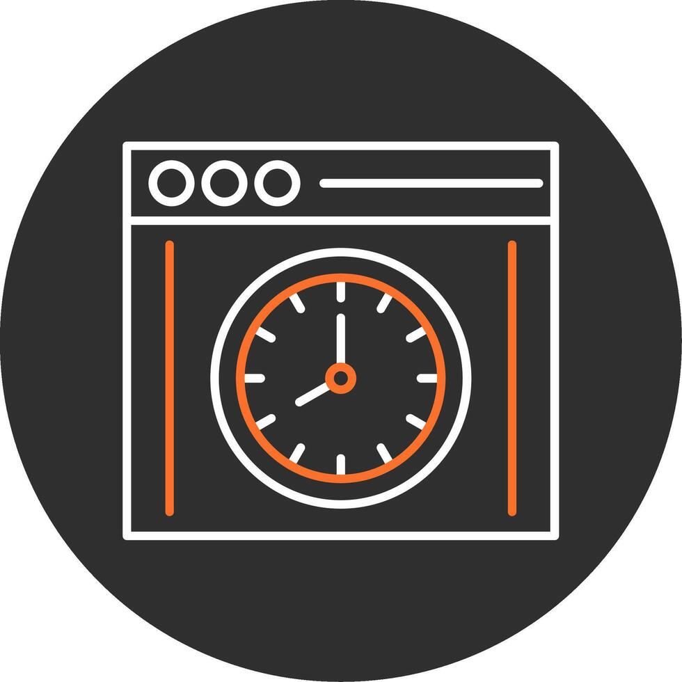 Time Maintenance Blue Filled Icon vector