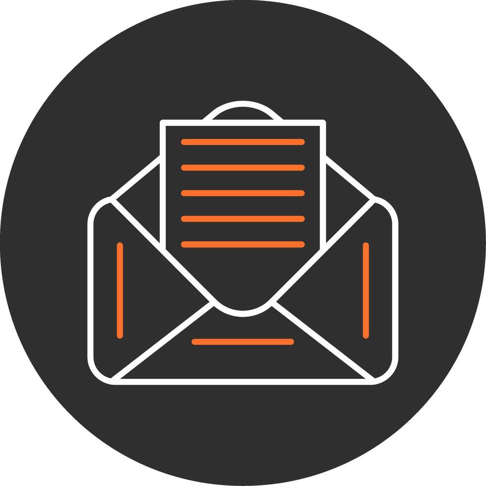 Email Blue Filled Icon vector