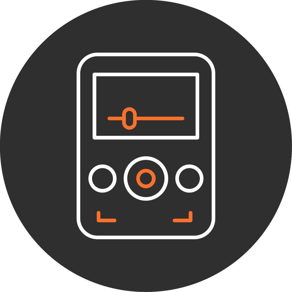 Audio Player Blue Filled Icon vector