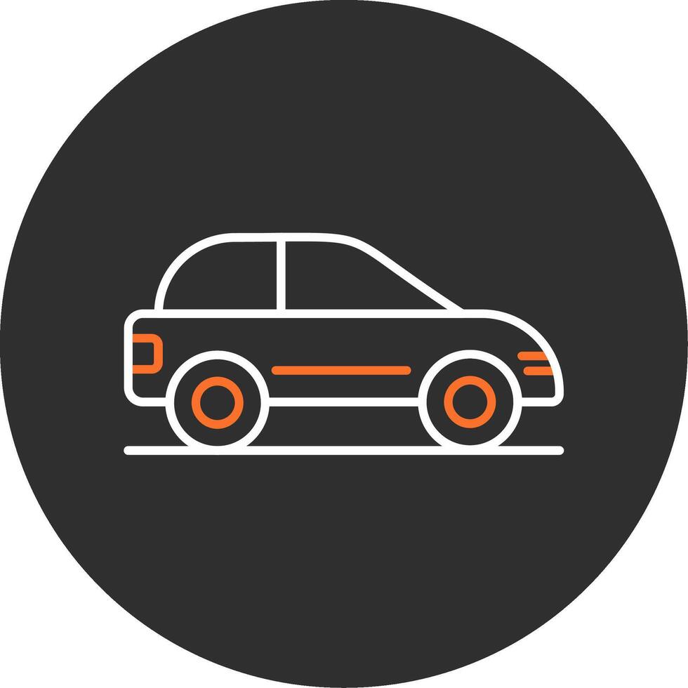 Car Blue Filled Icon vector