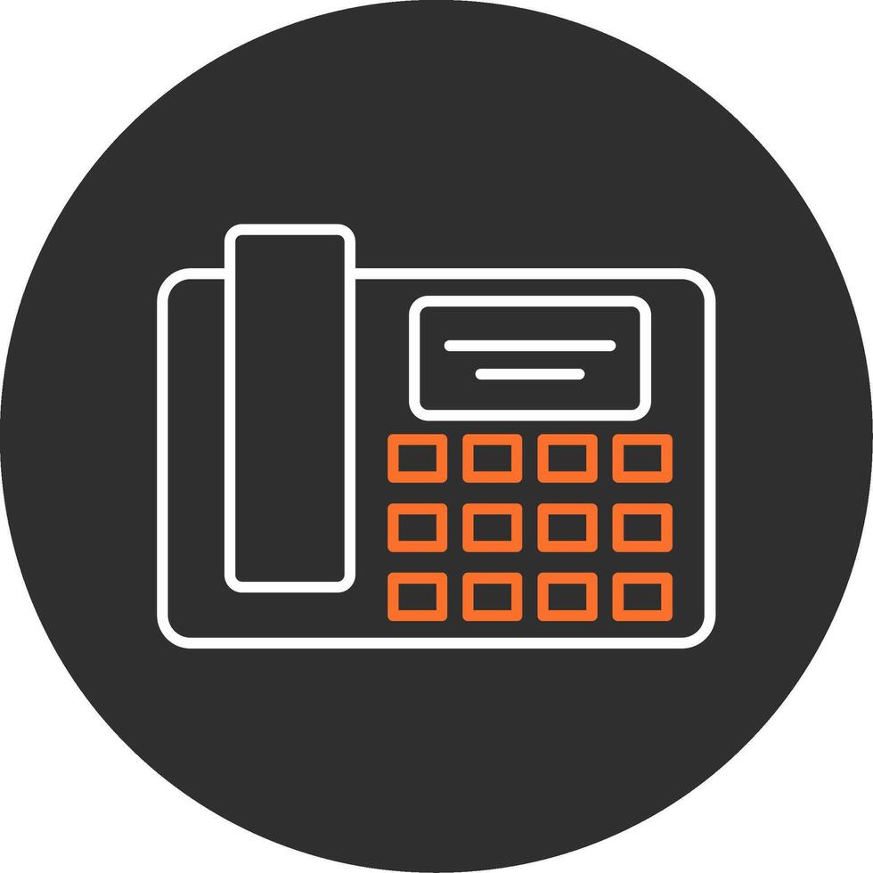 Telephone Blue Filled Icon vector