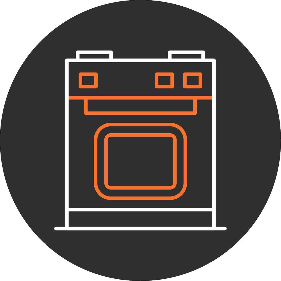 Electric Stove Blue Filled Icon vector