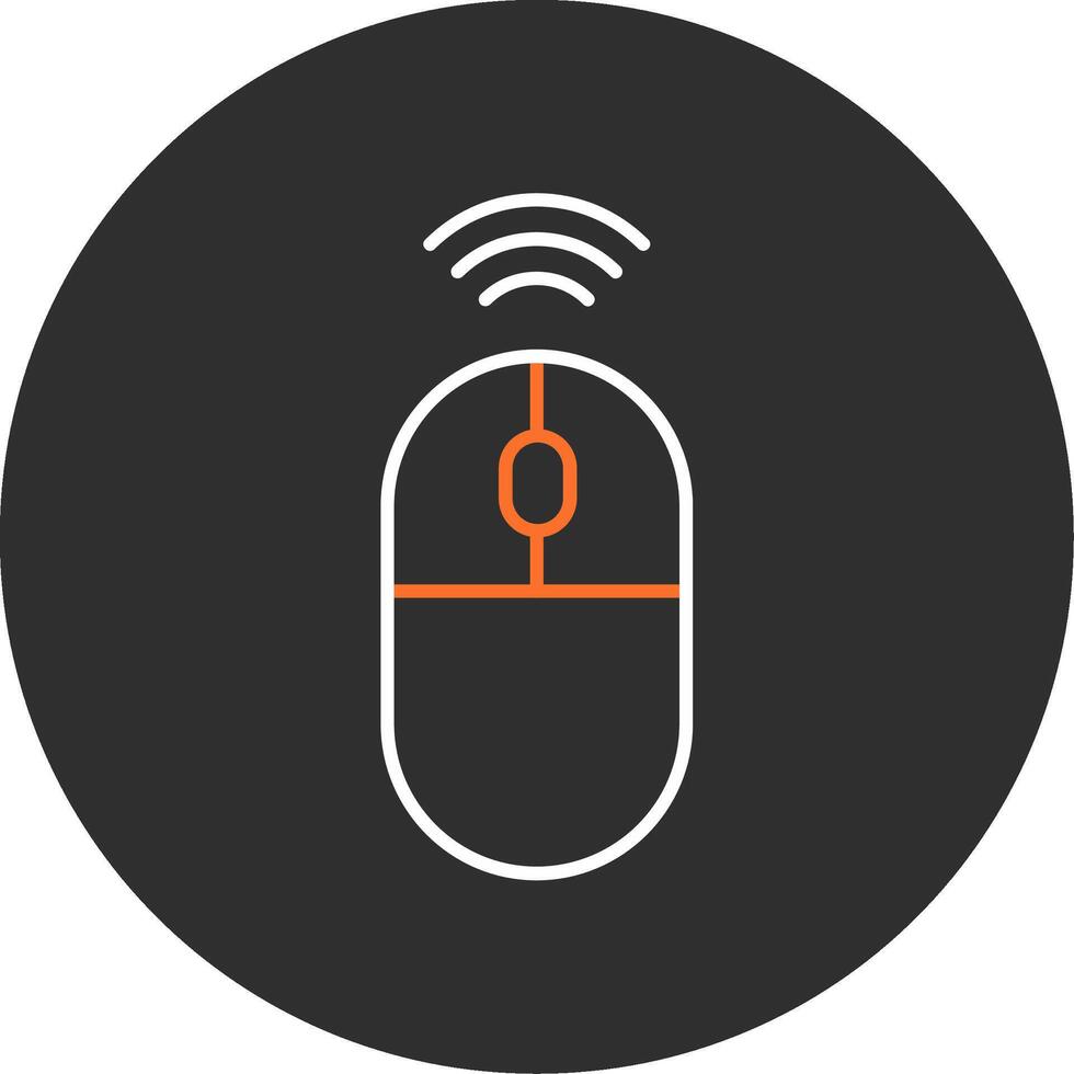 Wireless Mouse Blue Filled Icon vector