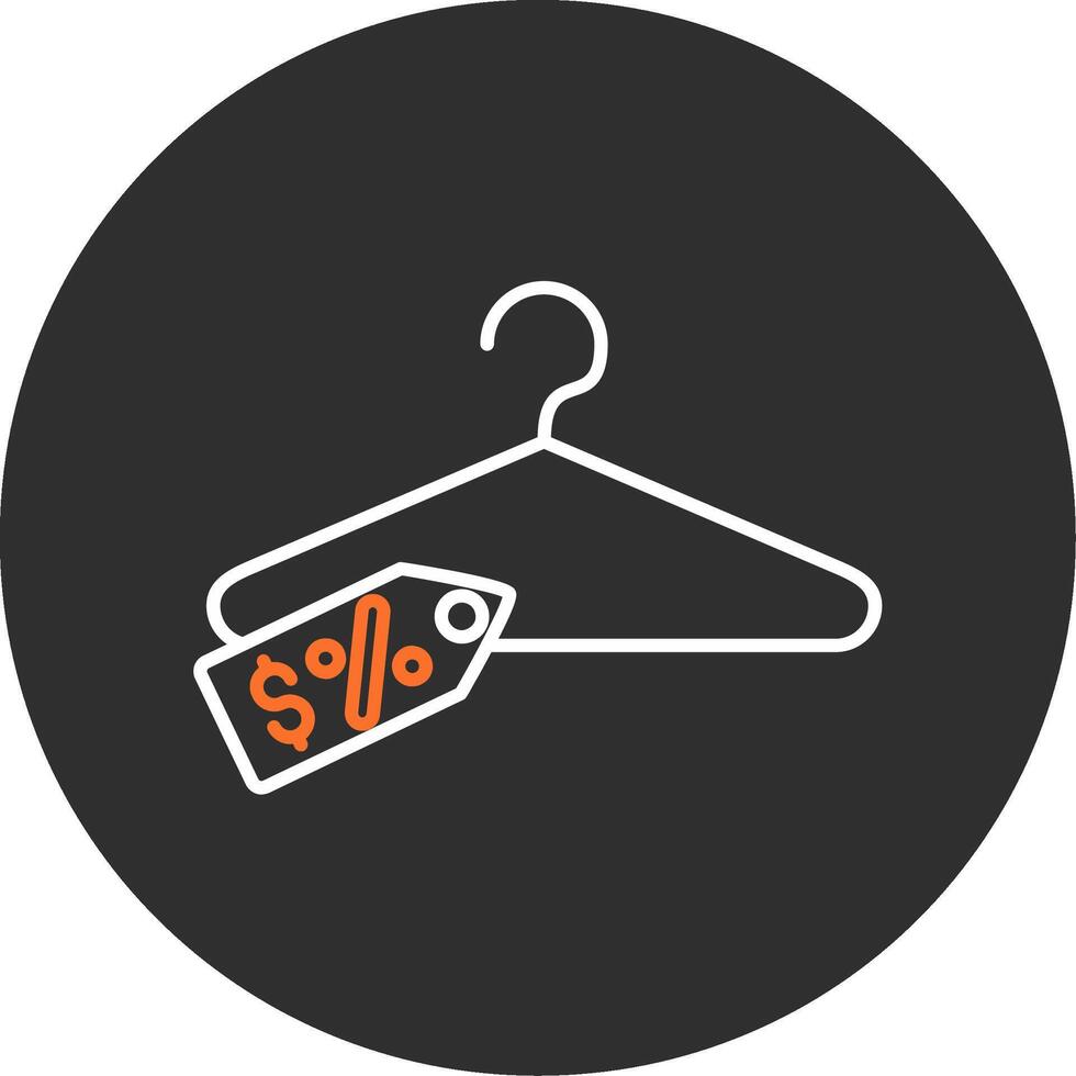 Clothes Hanger Blue Filled Icon vector