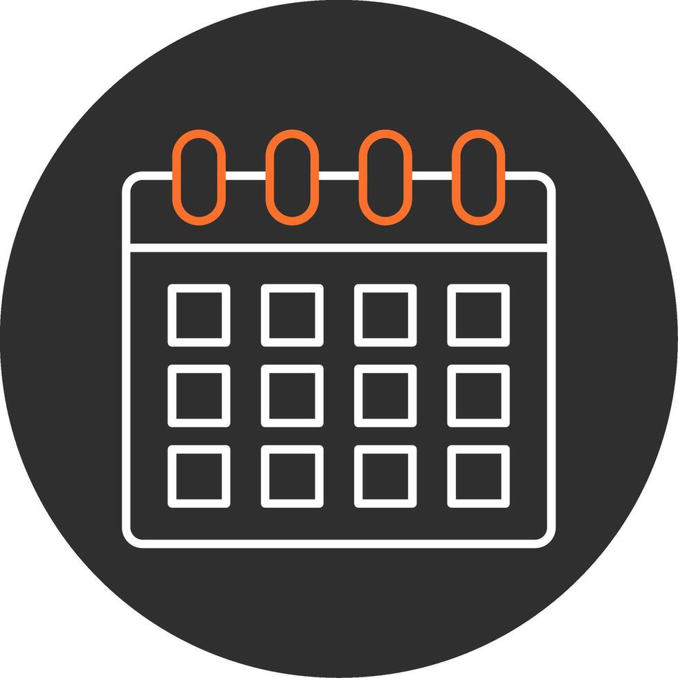 Calendar Blue Filled Icon vector