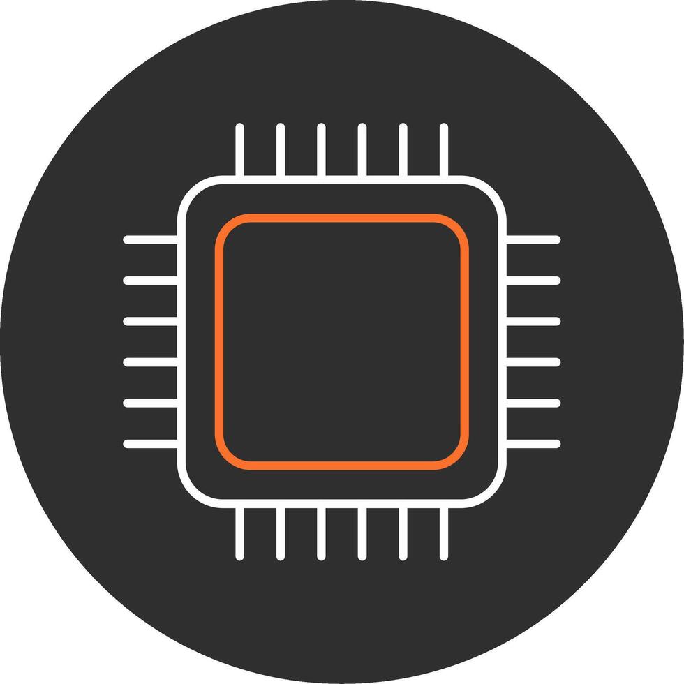 CPU Blue Filled Icon vector