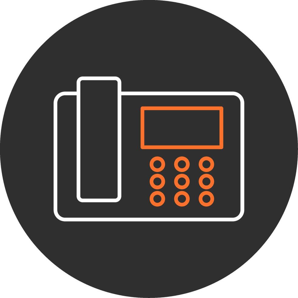 Telephone Blue Filled Icon vector