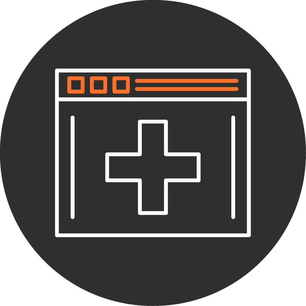 médico aplicación azul lleno icono vector