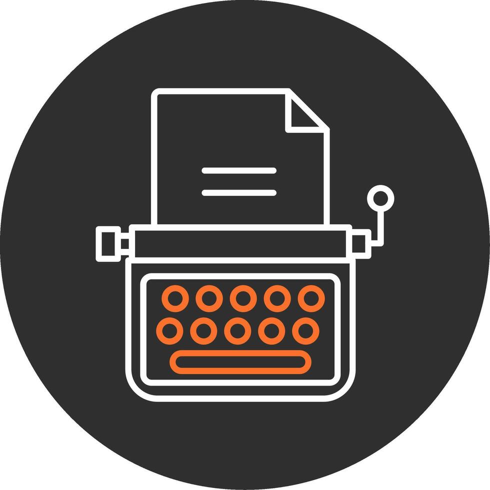 Typewriter Blue Filled Icon vector