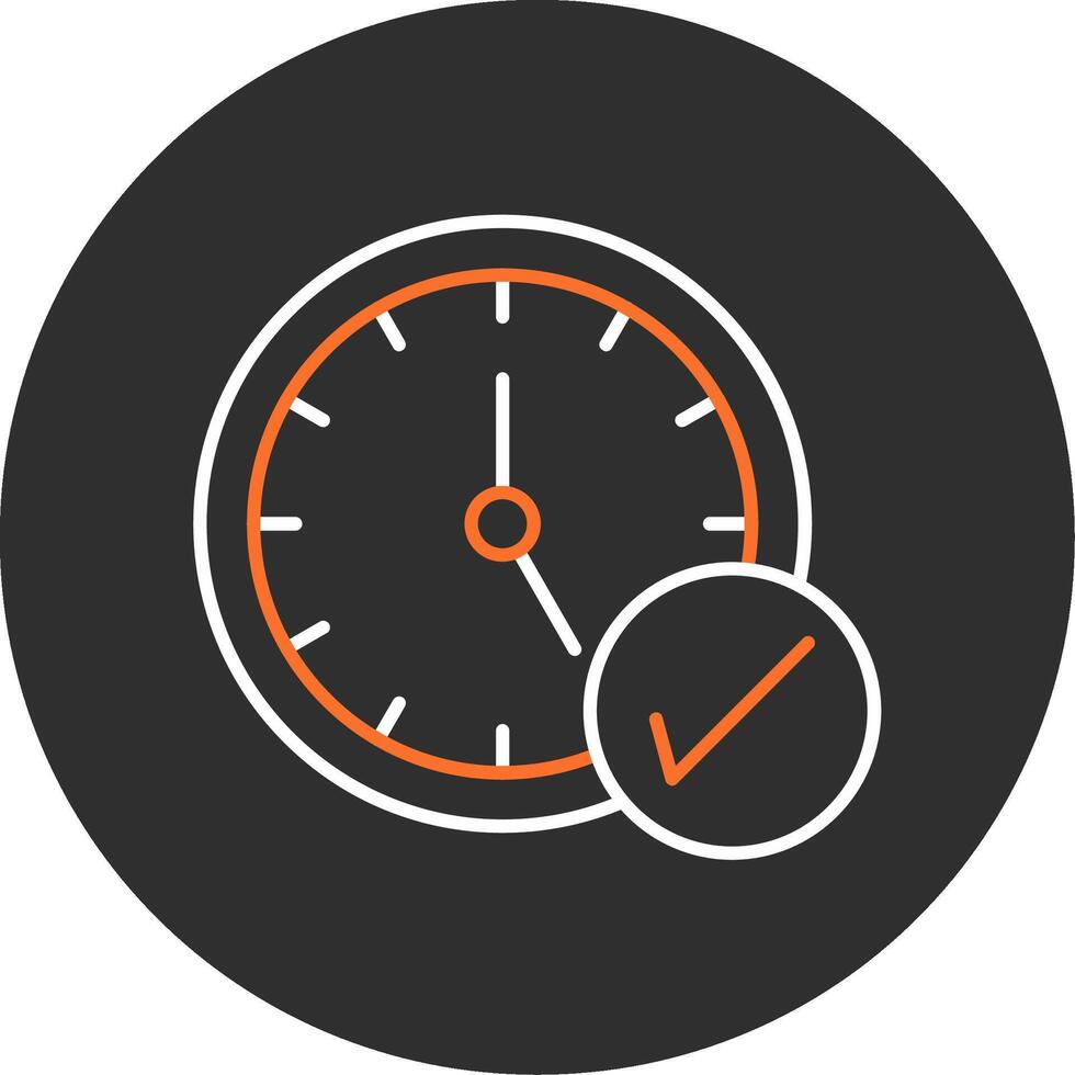 hora administración azul lleno icono vector