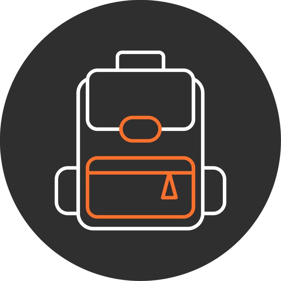 Backpack Blue Filled Icon vector