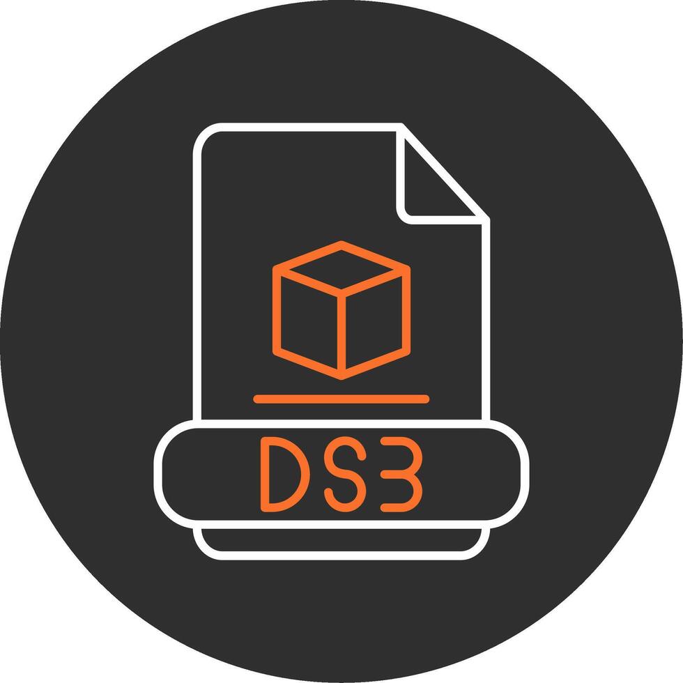 3ds Blue Filled Icon vector