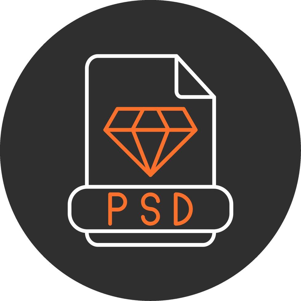 Psd Blue Filled Icon vector