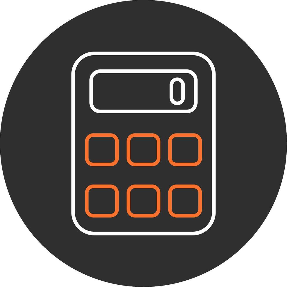 calculadora azul lleno icono vector