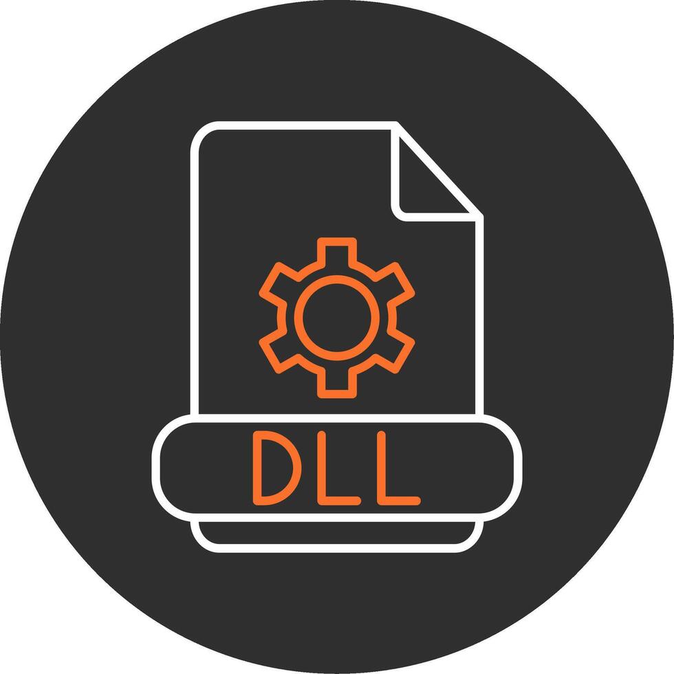 dll azul lleno icono vector