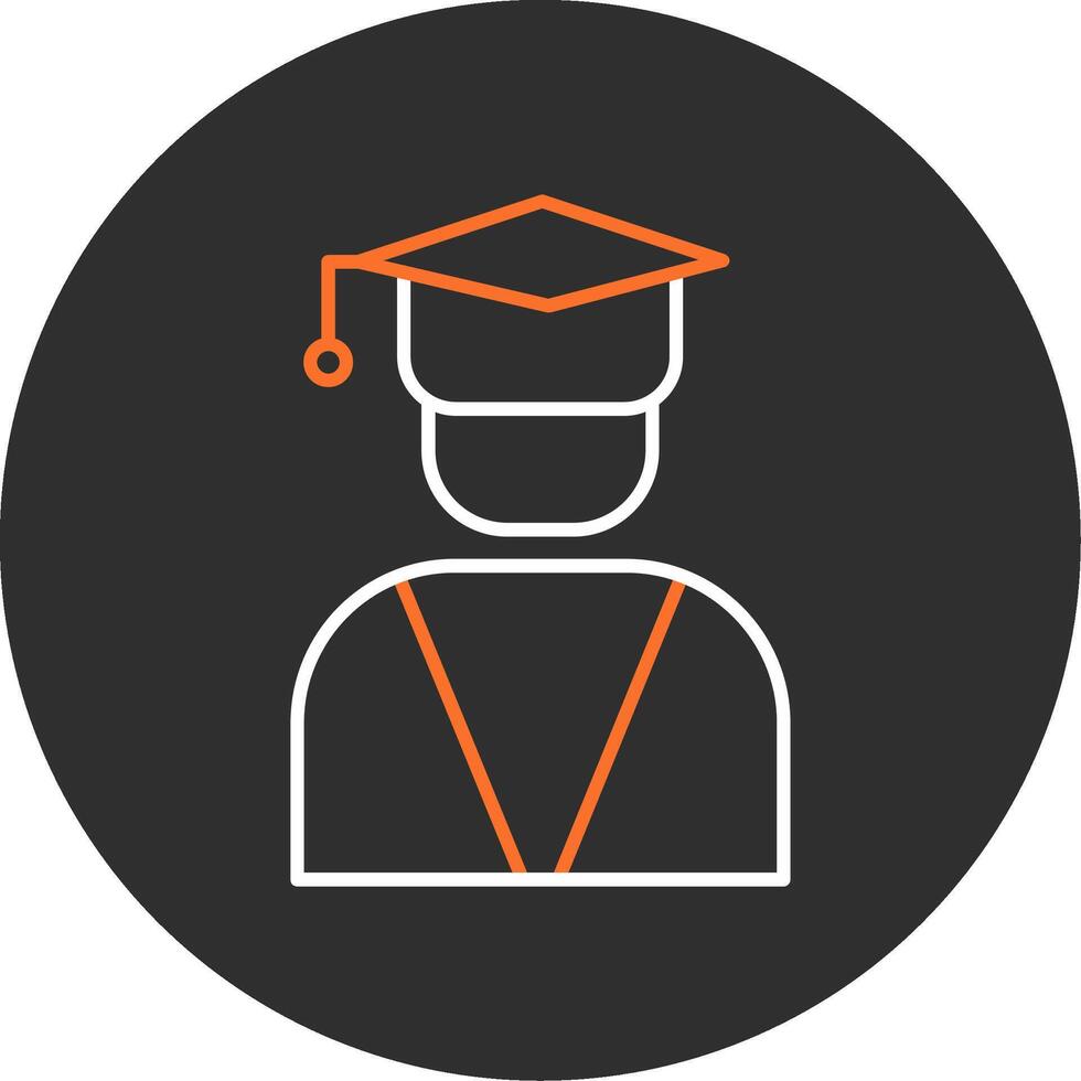 Graduate Blue Filled Icon vector