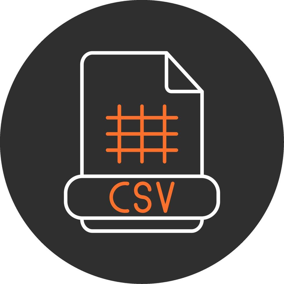 Csv Blue Filled Icon vector