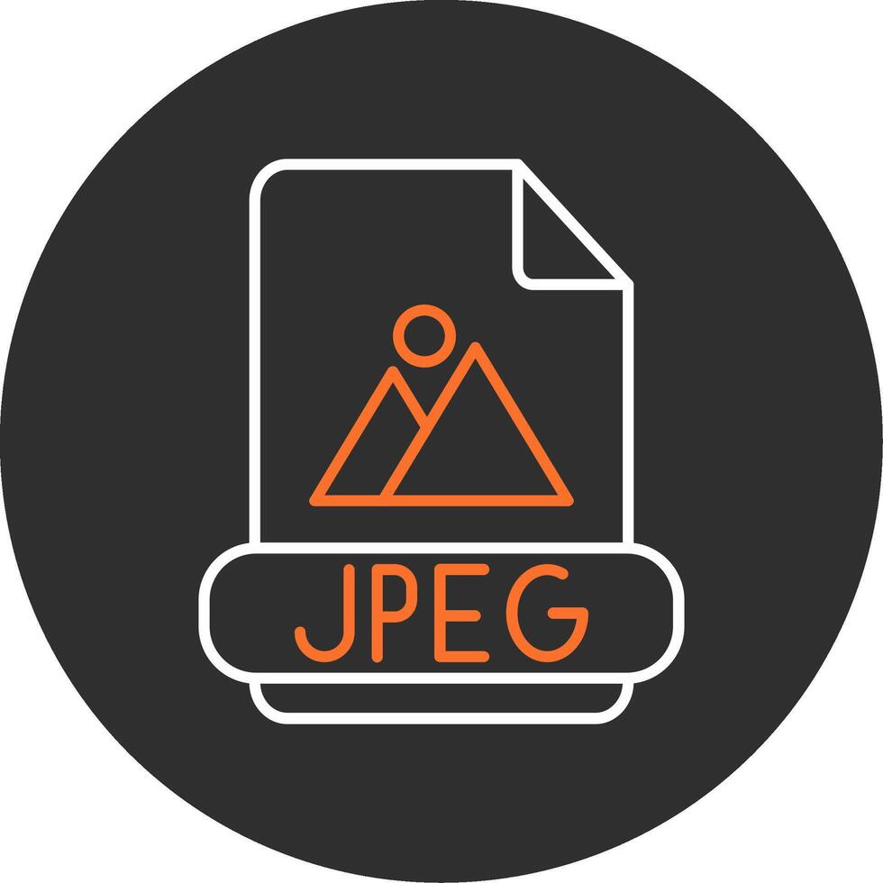 Jpeg Blue Filled Icon vector