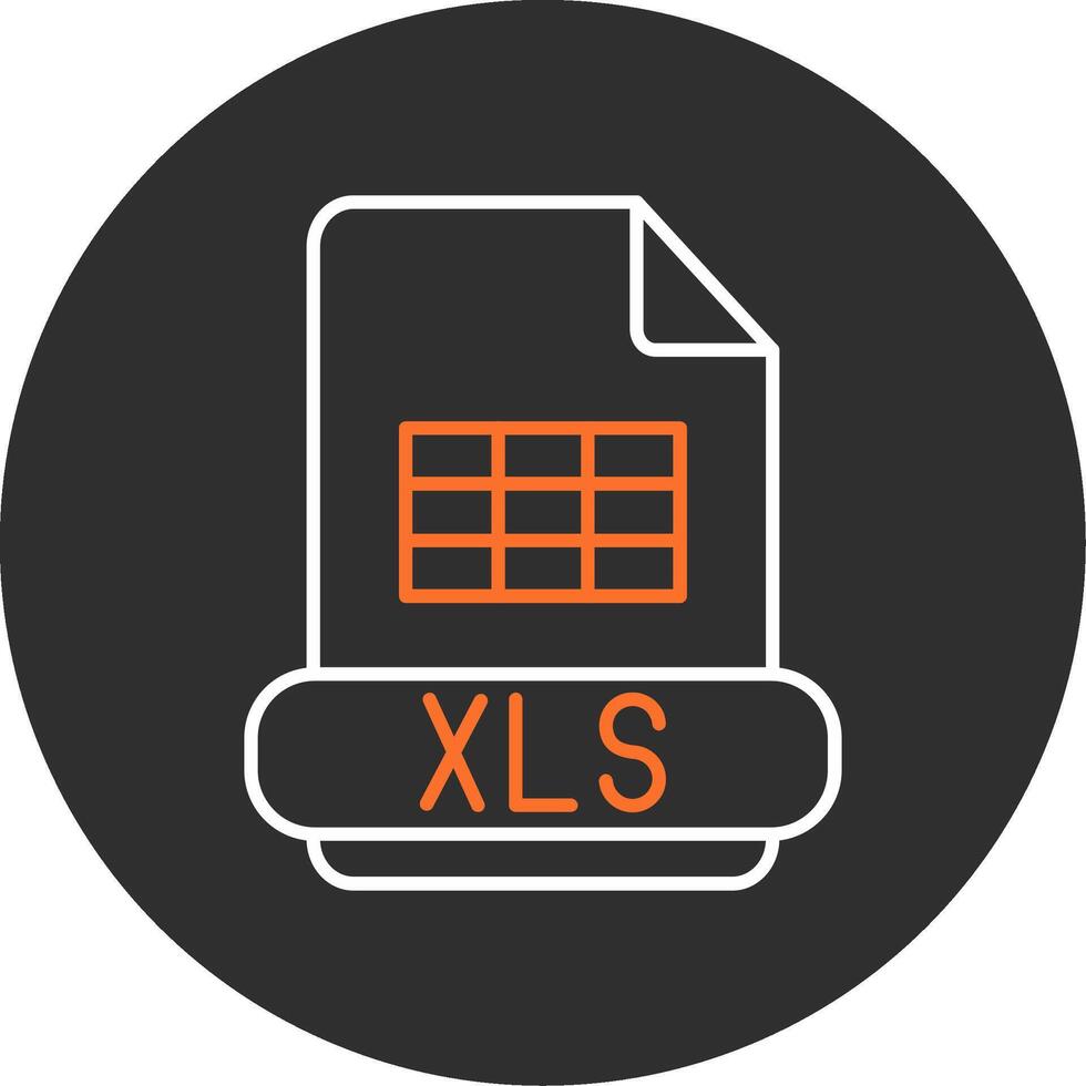 xls azul lleno icono vector