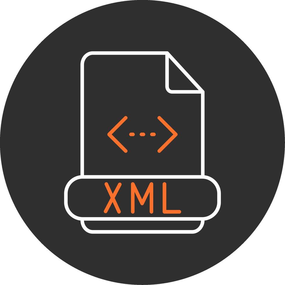 Xml Blue Filled Icon vector