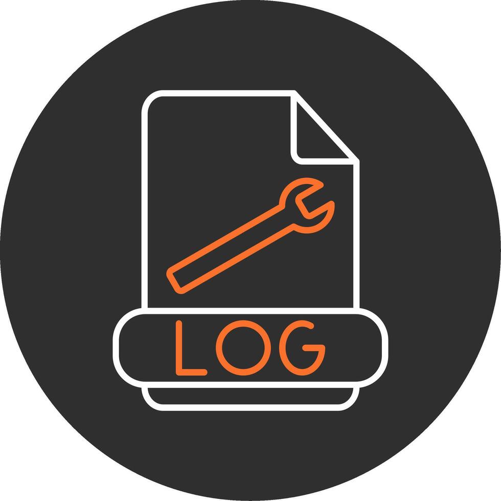 Log Format Blue Filled Icon vector