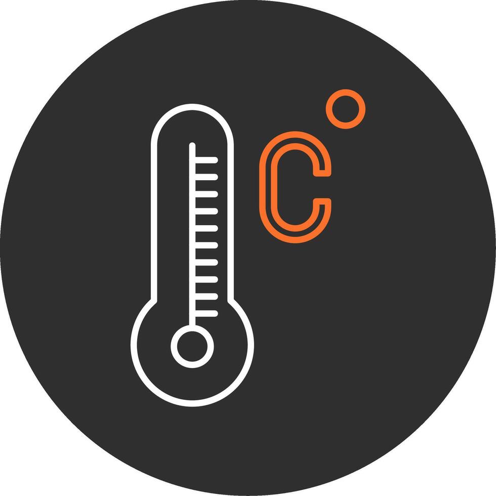 Celsius azul lleno icono vector