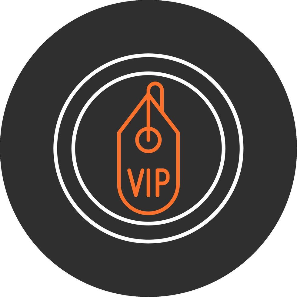 Vip Blue Filled Icon vector