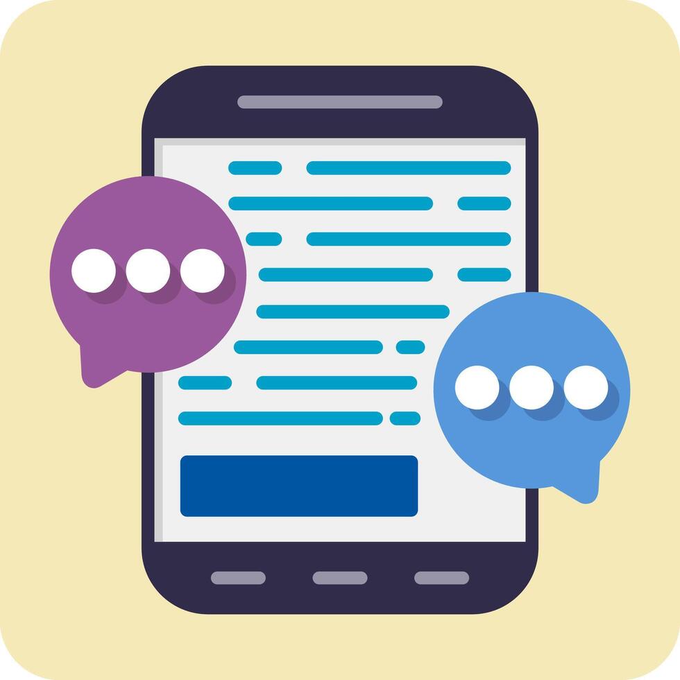 Mobile Chat Vector Icon