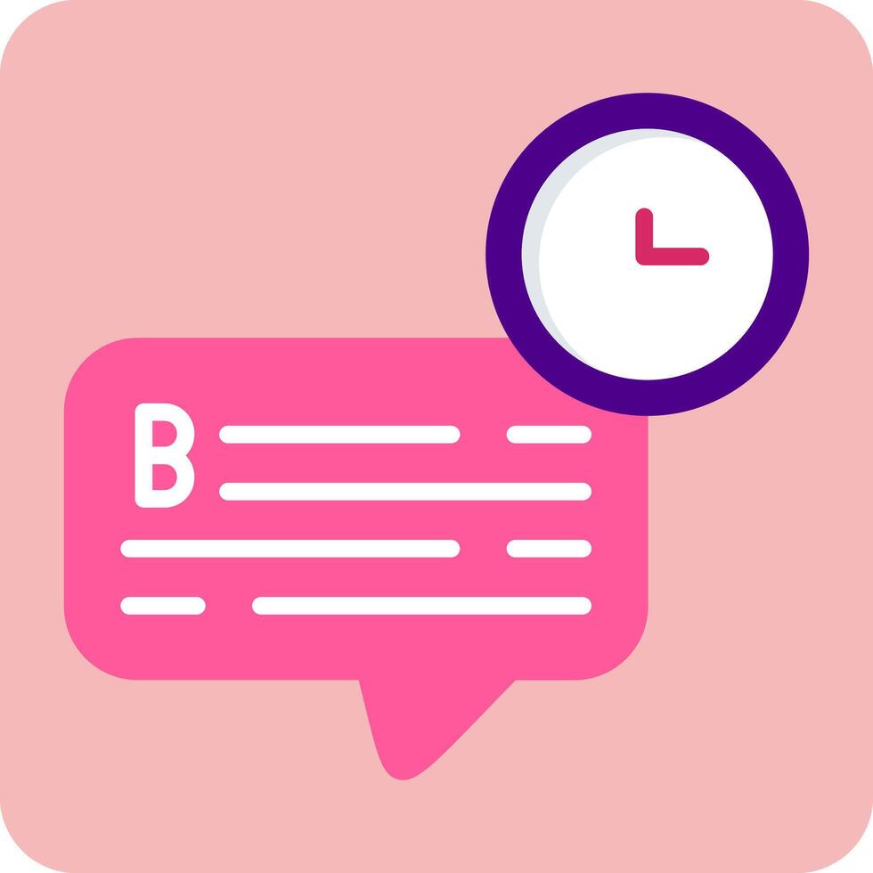 Chat Time Vector Icon