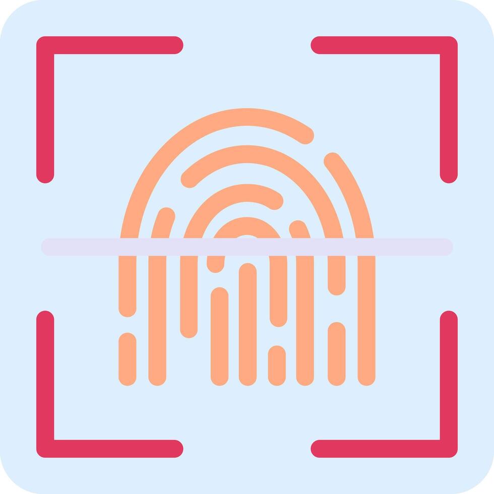 Fingerprint Scanner Vector Icon