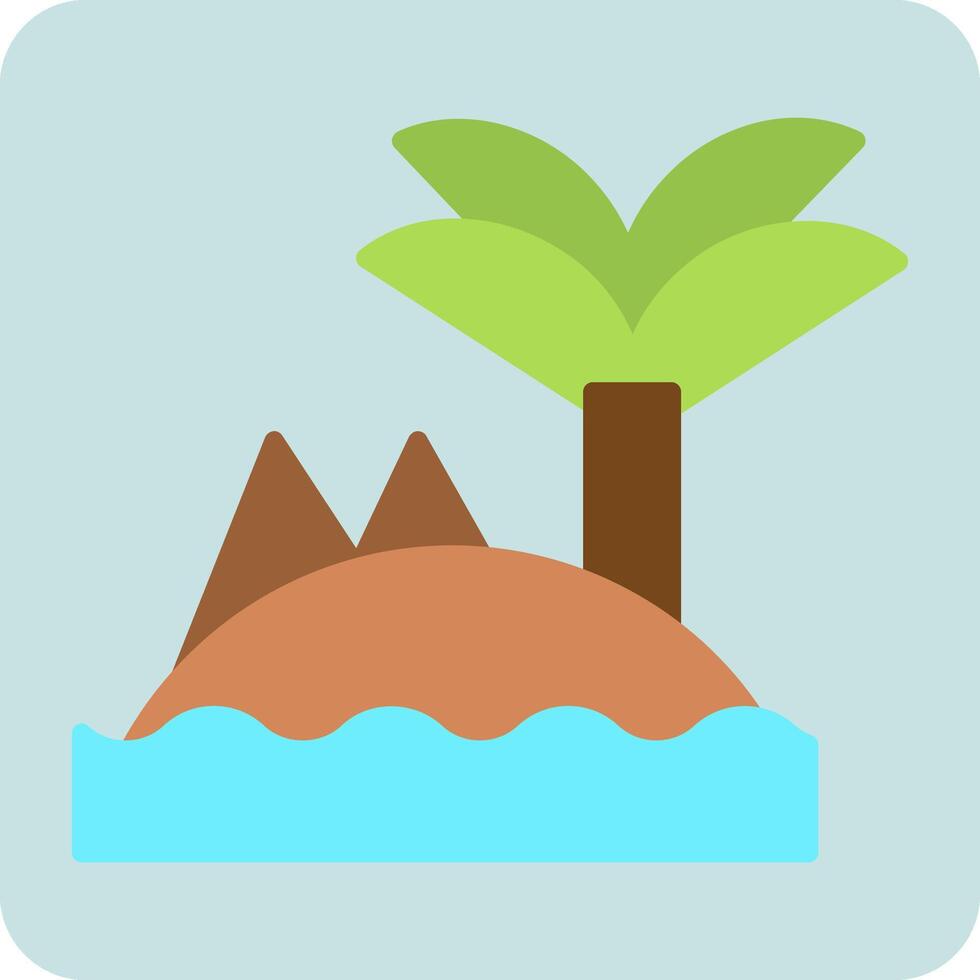 icono de vector de isla