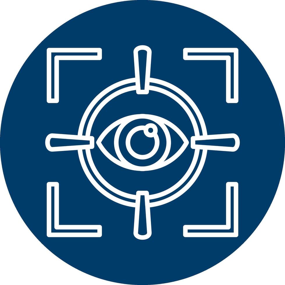 icono de vector de exploración ocular