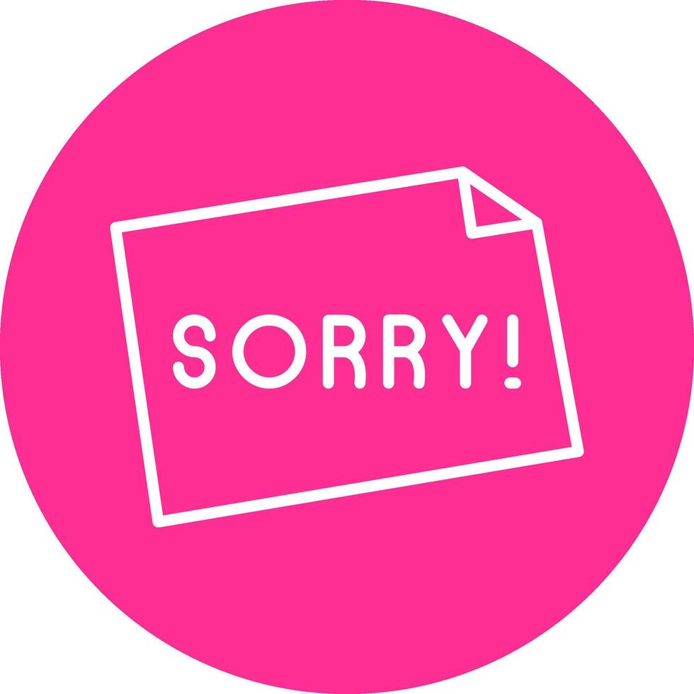 Sorry Vector Icon