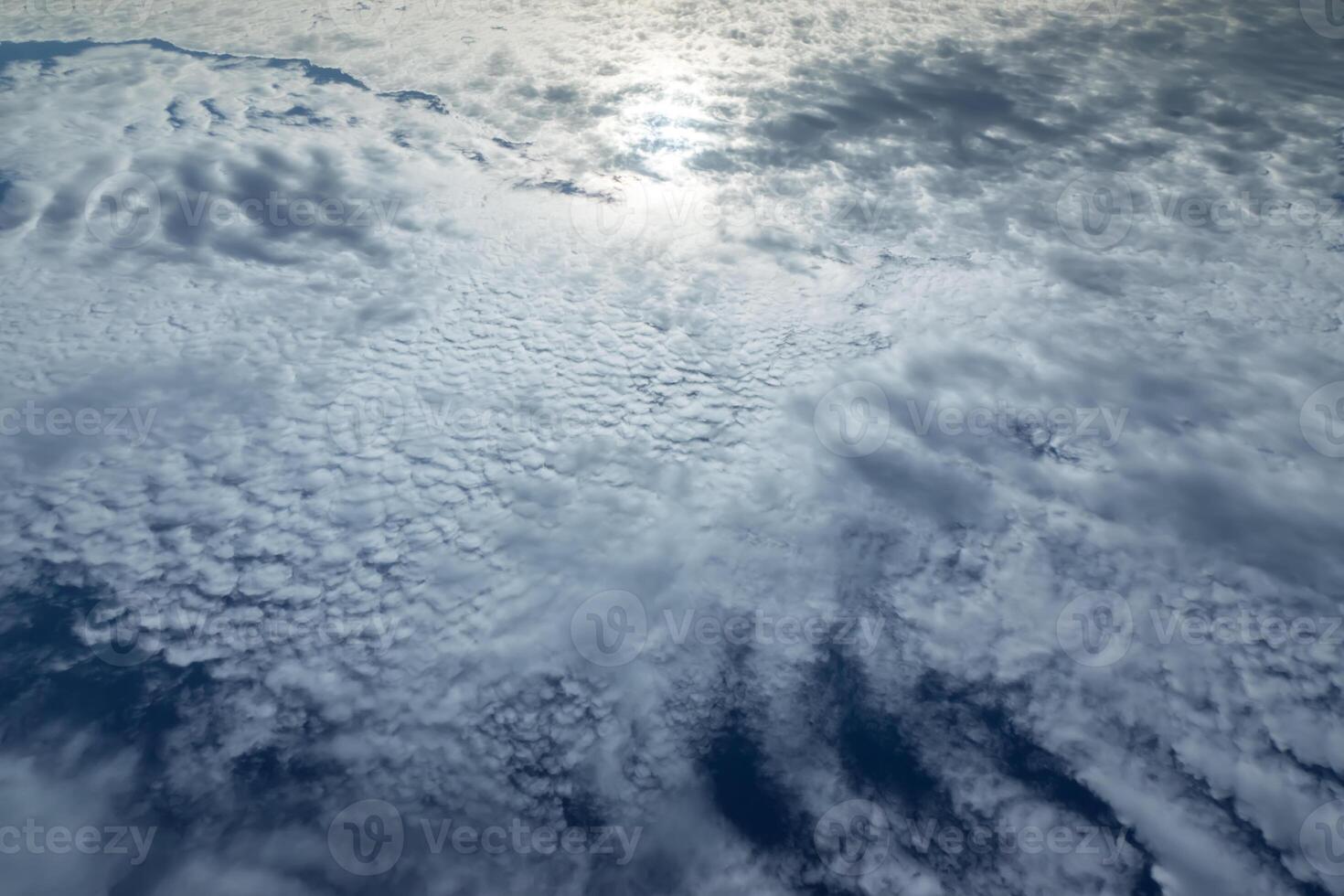 White of cirrocumulus cloud in blue sky. photo