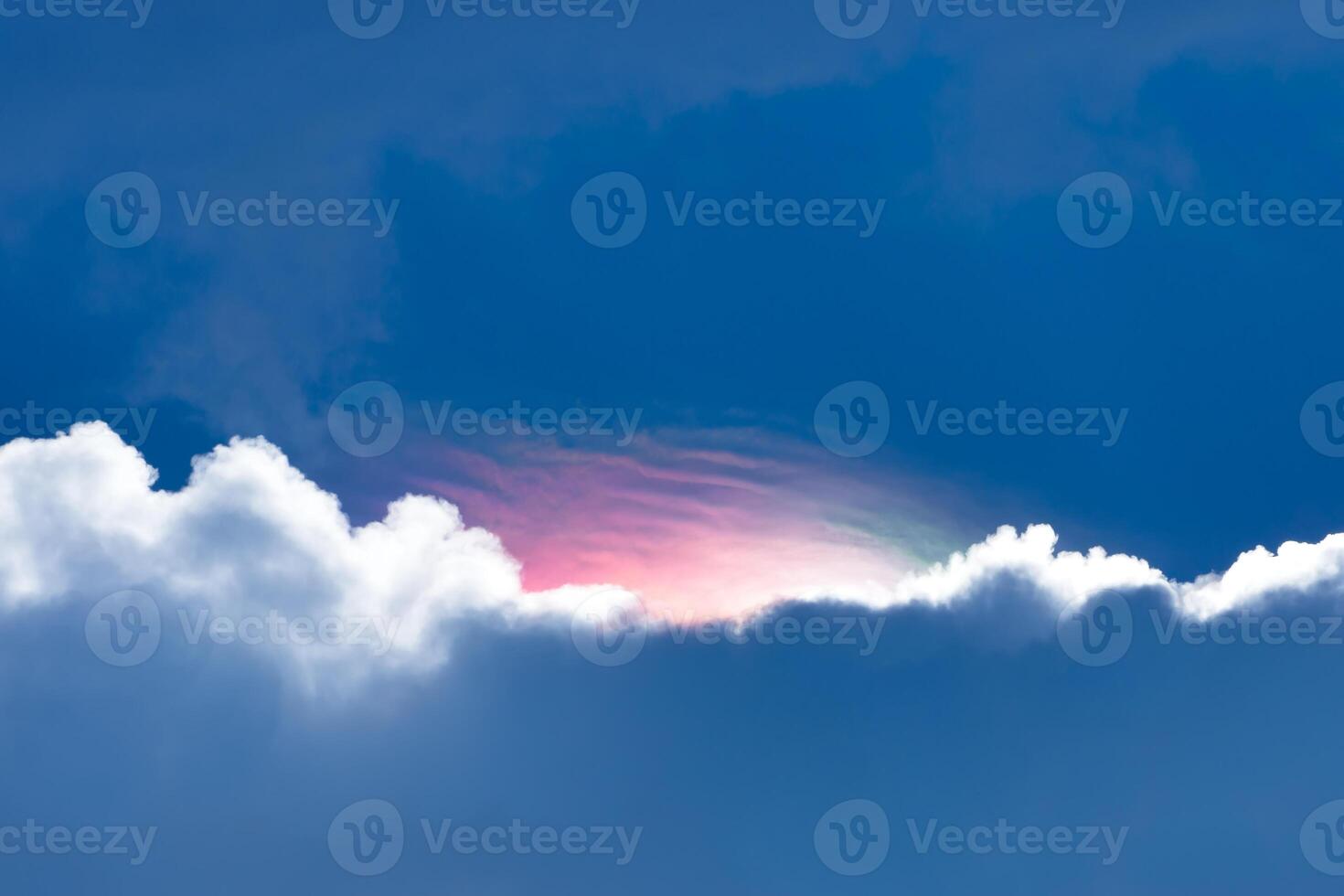 White cloud with blue sky background. photo