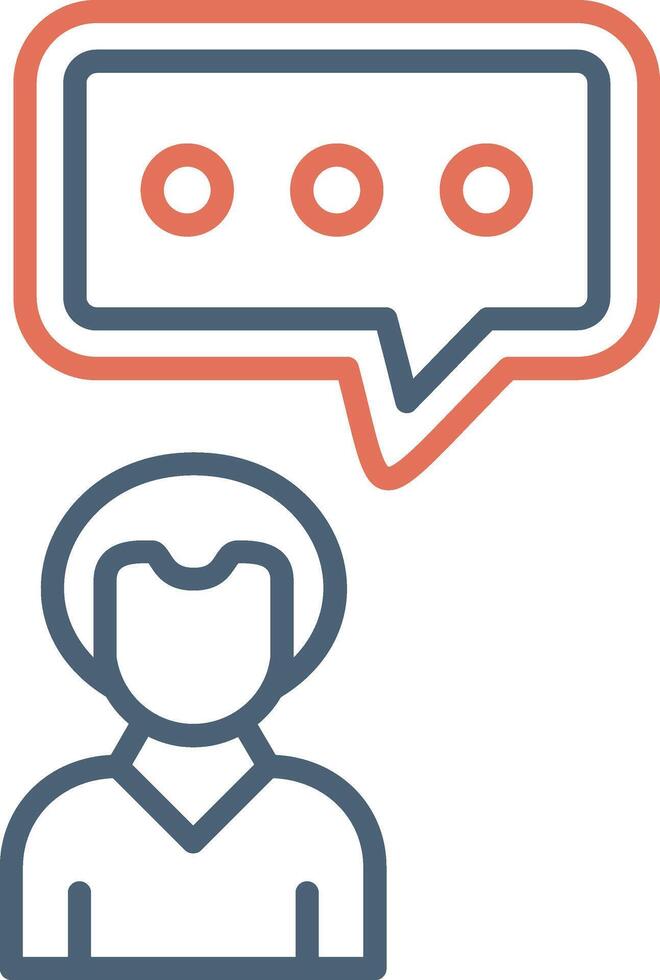 Men Chat Vector Icon