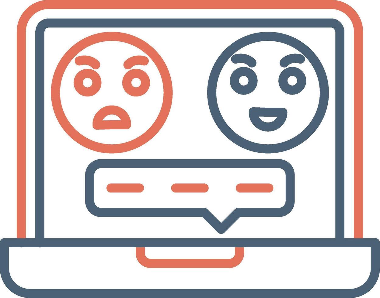 Laptop Chat Vector Icon
