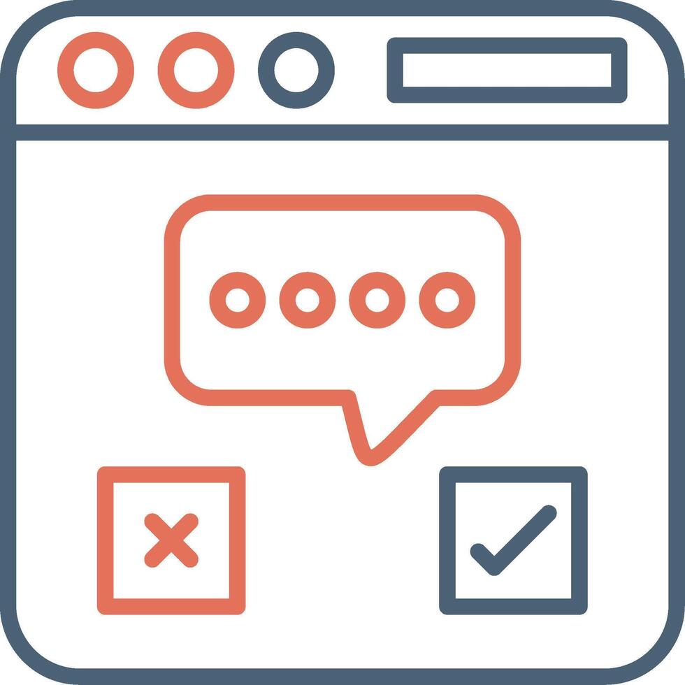 Browser Chat Vector Icon